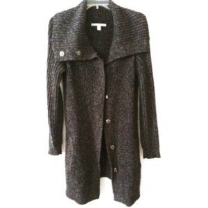 Long Knit Cardigan with Collar